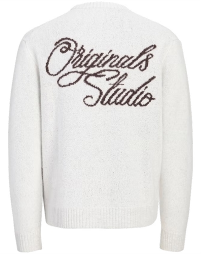 Jack & Jones - JORChamberi knit Jacquard Crew Neck - Sea Salt
